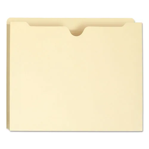 100% Recycled Top Tab File Jackets, Straight Tab, Letter Size, Manila, 50/box