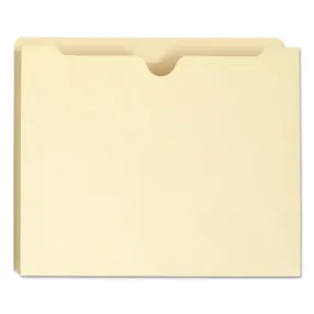 100% Recycled Top Tab File Jackets, Straight Tab, Letter Size, Manila, 50/box