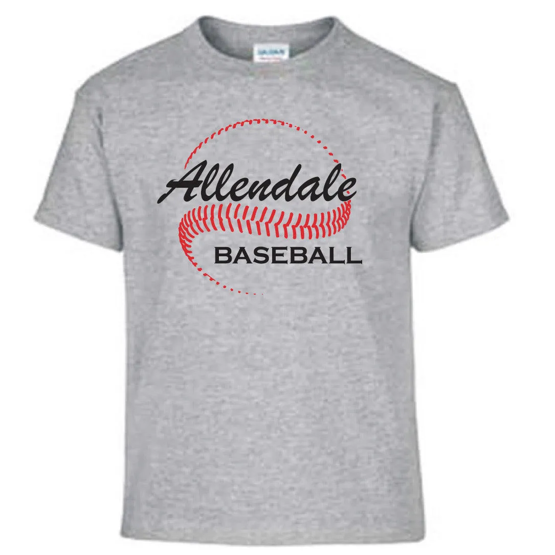 BASEBALL SHORT SLEEVE T-SHIRT SPORT GRAY