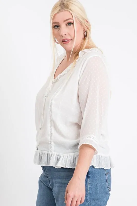 Dotted Chiffon Blouse