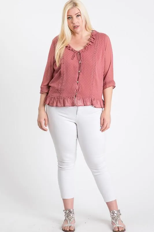 Dotted Chiffon Blouse