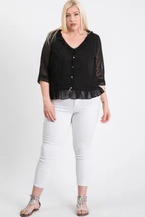 Dotted Chiffon Blouse
