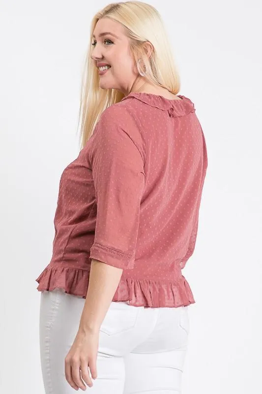 Dotted Chiffon Blouse