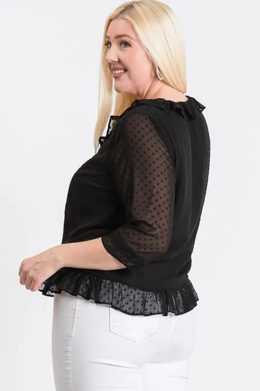 Dotted Chiffon Blouse