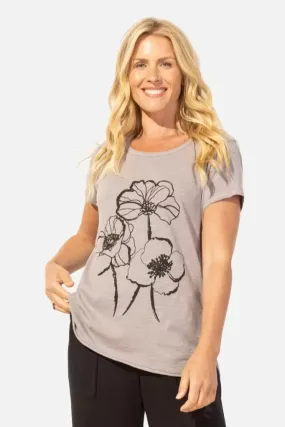 Escape Blooms Scoop Neck Tee