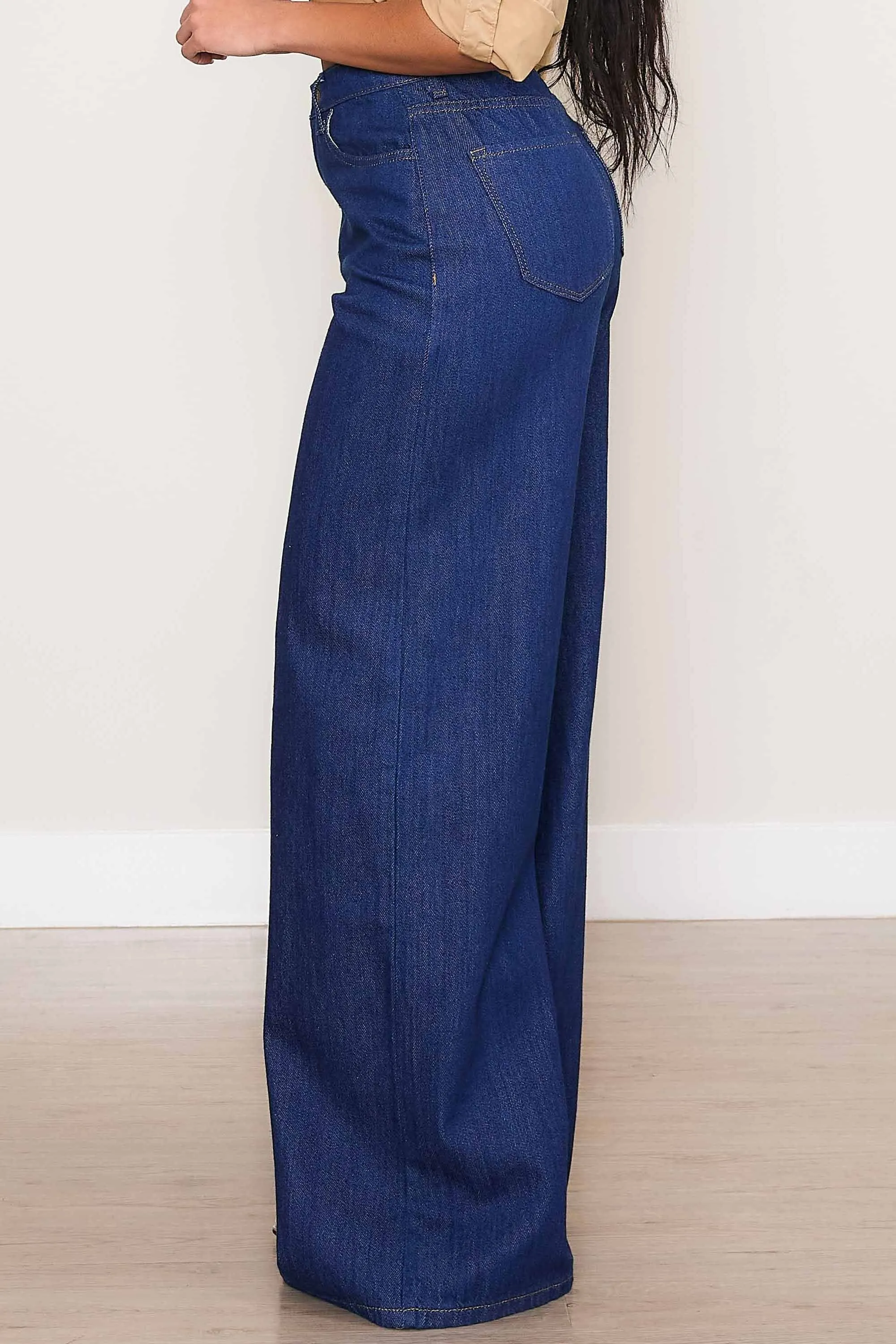 Fall Indigo Wide Leg Jeans