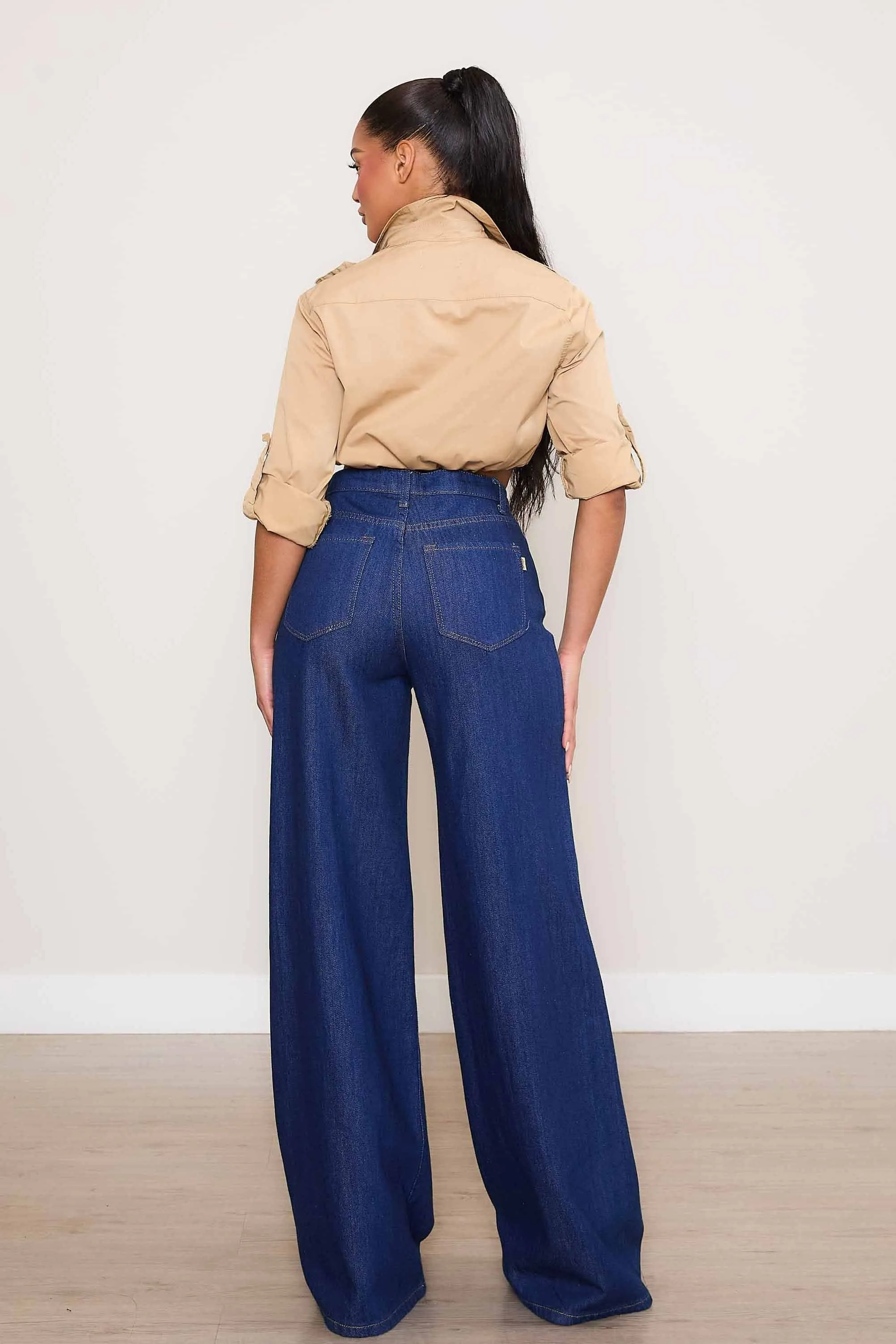 Fall Indigo Wide Leg Jeans