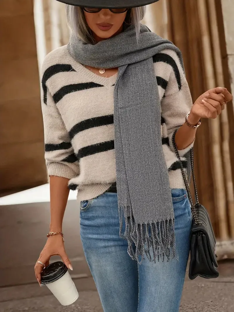 Feliza - Stijlvolle gestreepte pullover voor dames