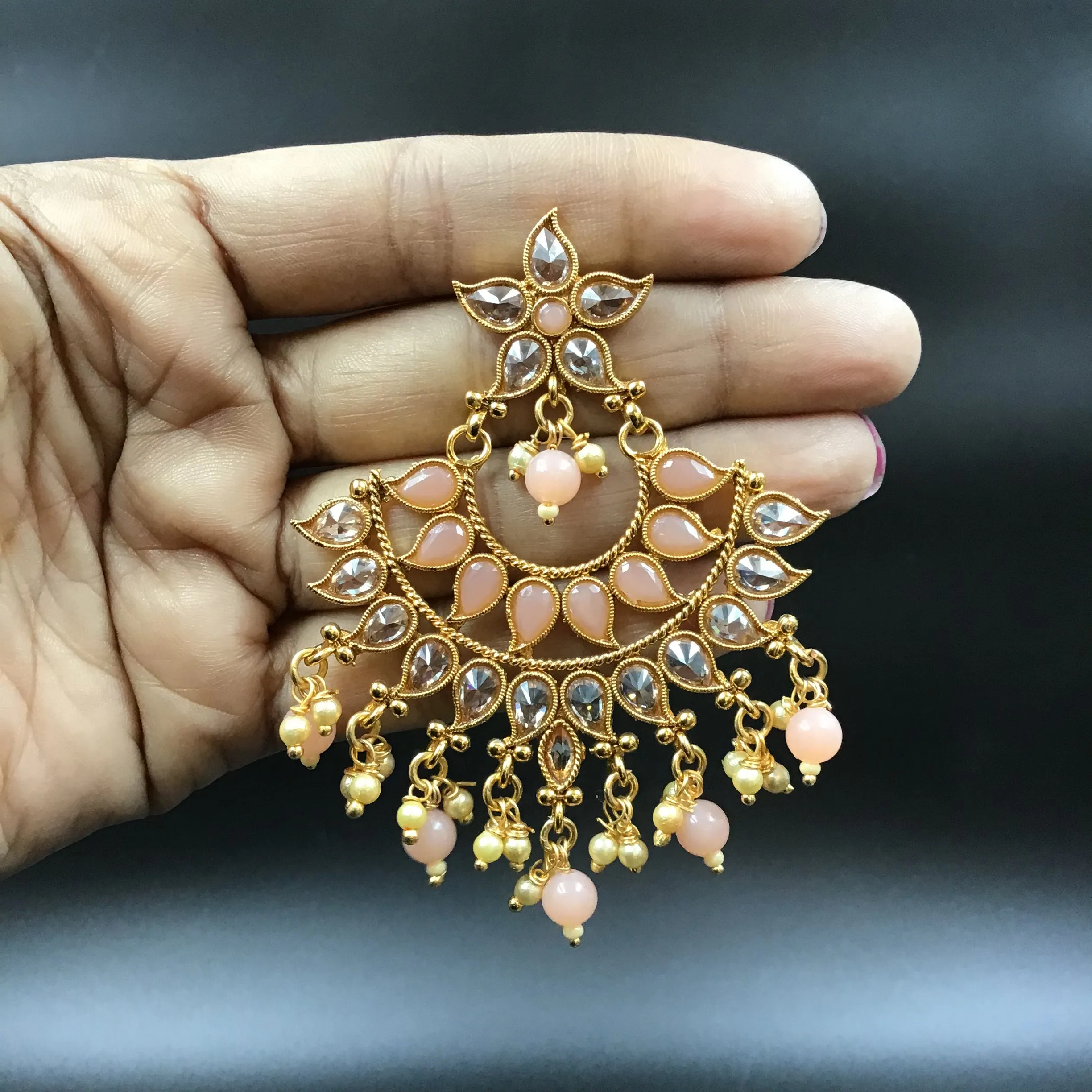 Gold Plated Stone Necklace Set 12678-28