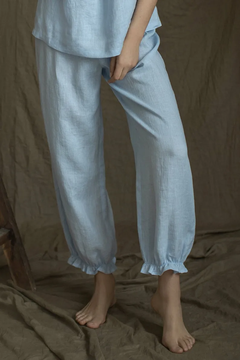 Linen Pajama Set FLORA