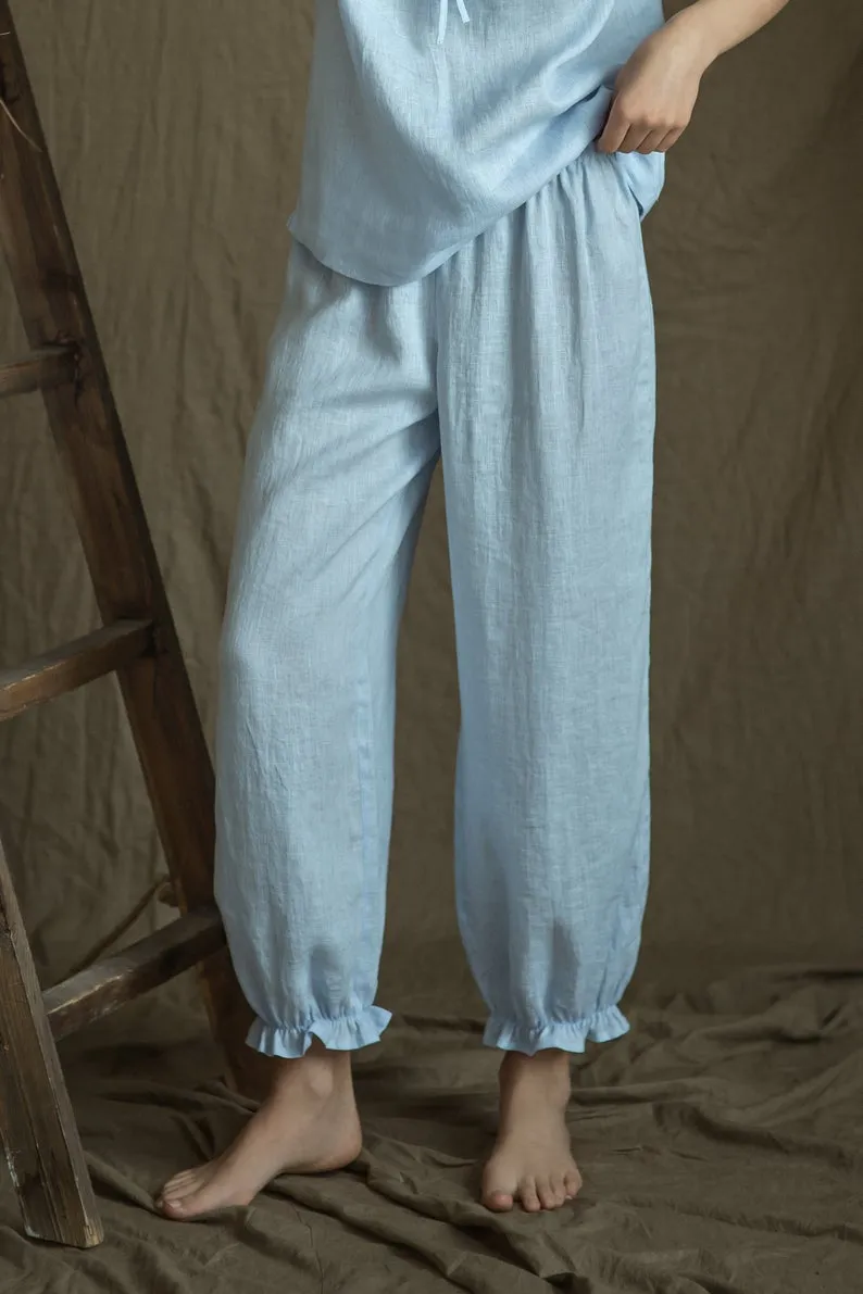 Linen Pajama Set FLORA
