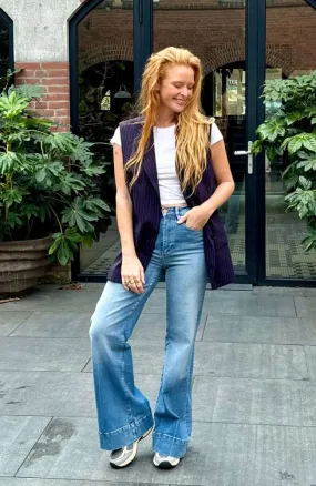 Murliaa wide leg jeans misty blue