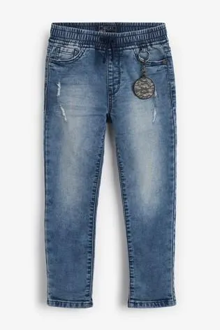 Next Chalk Skinny Fit Jersey Denim Pull-On Younger Boys Jeans