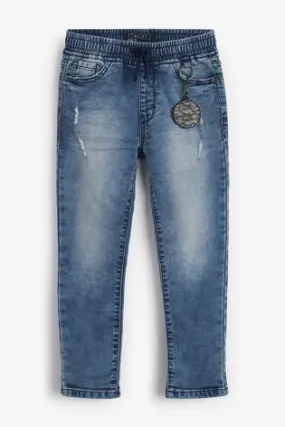 Next Chalk Skinny Fit Jersey Denim Pull-On Younger Boys Jeans