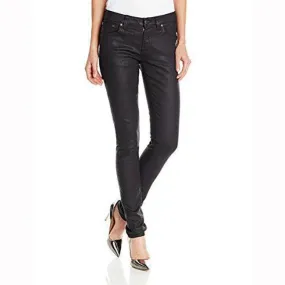 Nudie 'Skinny Sam' Back in Black Wash Coated Denim Jeans- Size 25/32