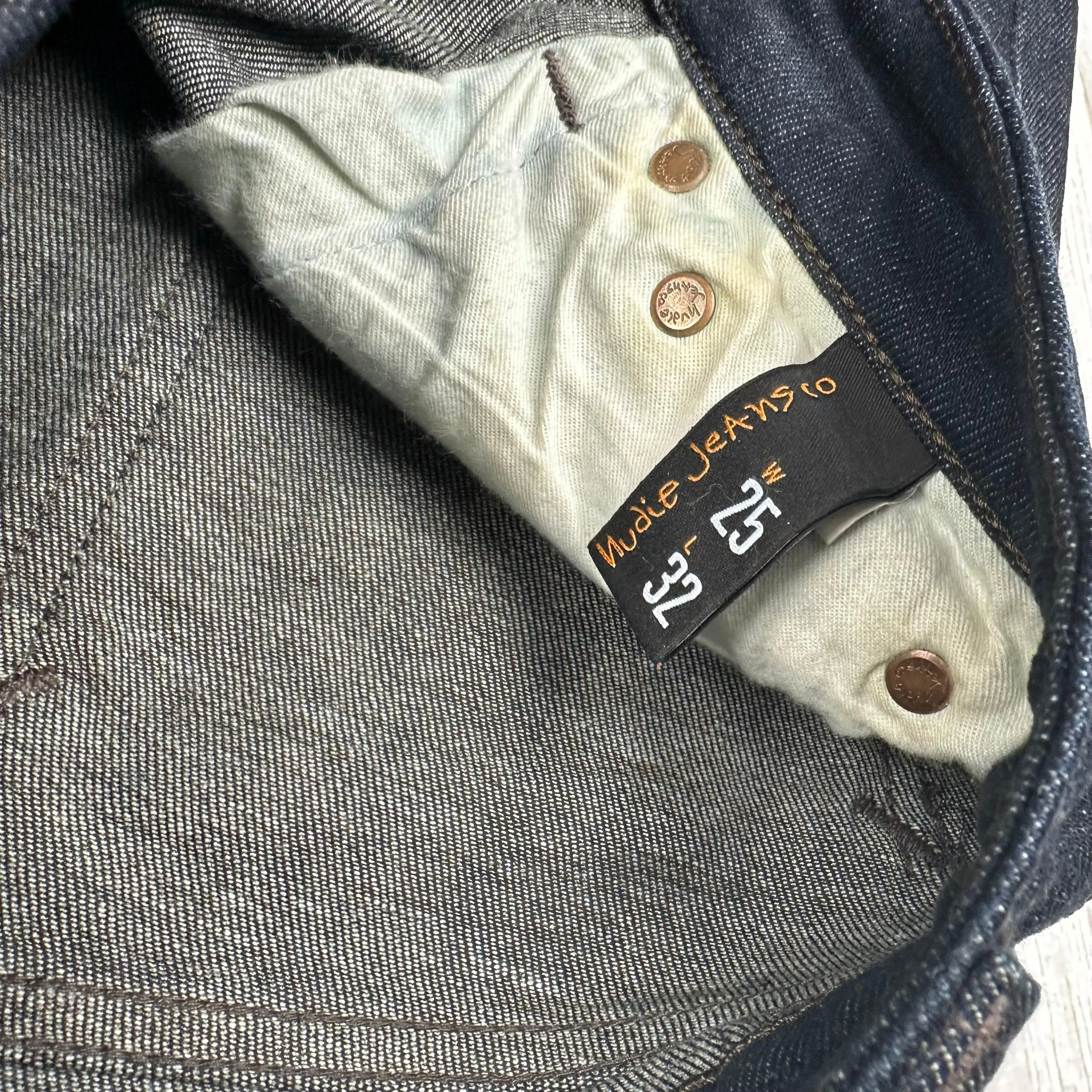 Nudie 'Skinny Sam' Organic Dry Steel Denim Jeans- Size 25