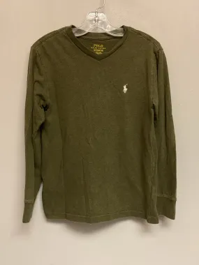 Ralph Lauren Size 8 Olive Cotton Big Boys V-Neck T-Shirts