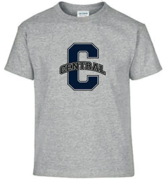 Short Sleeve T-Shirt <br>SPORT GRAY with NAVY & BLACK INK
