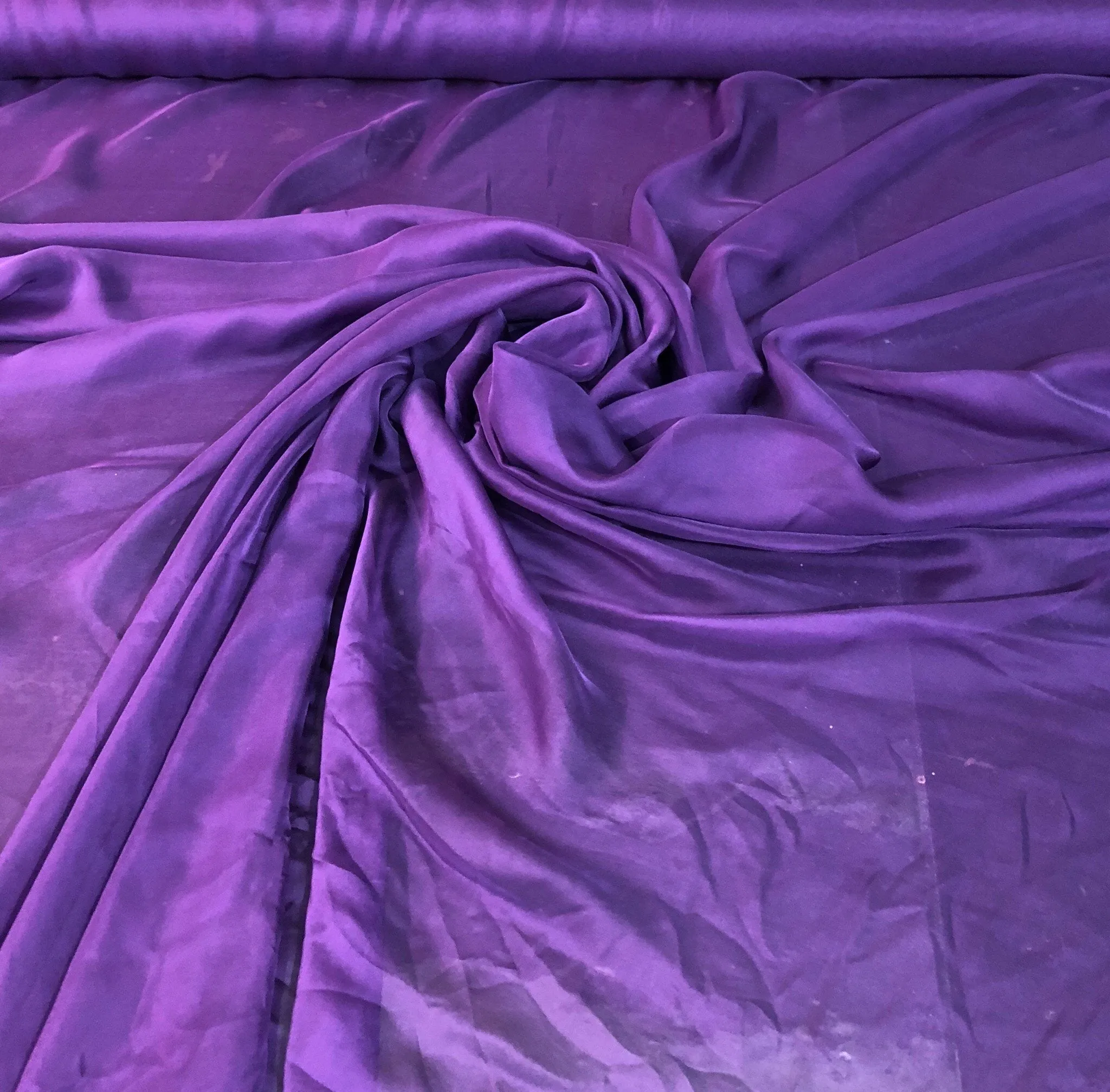 Silk chiffon 54&quot; wide    Beautiful dark purple color silk chiffon fabric sold by the yard
