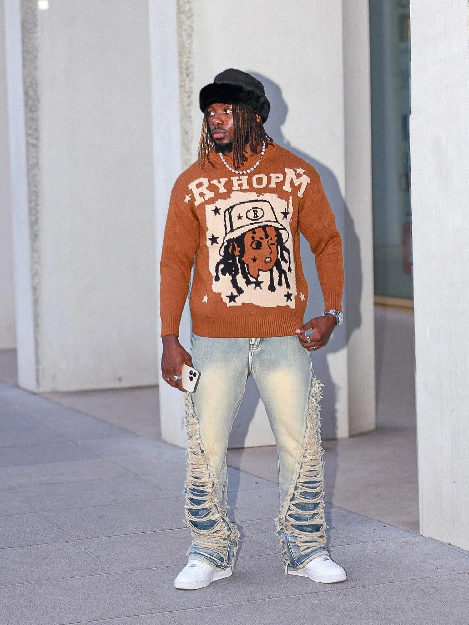 Sneakerhill Ripped Double Straight Jeans - 2007