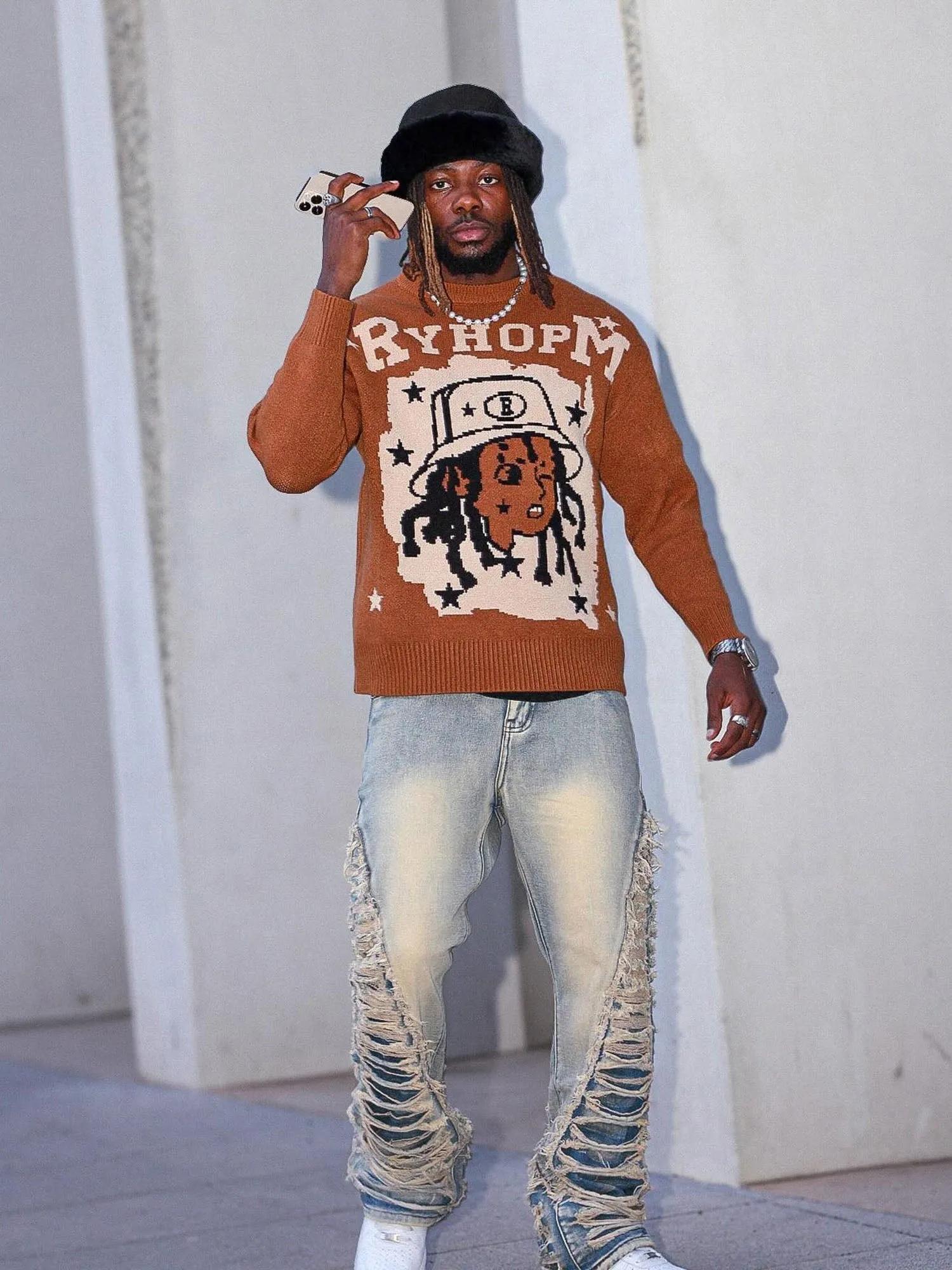 Sneakerhill Ripped Double Straight Jeans - 2007