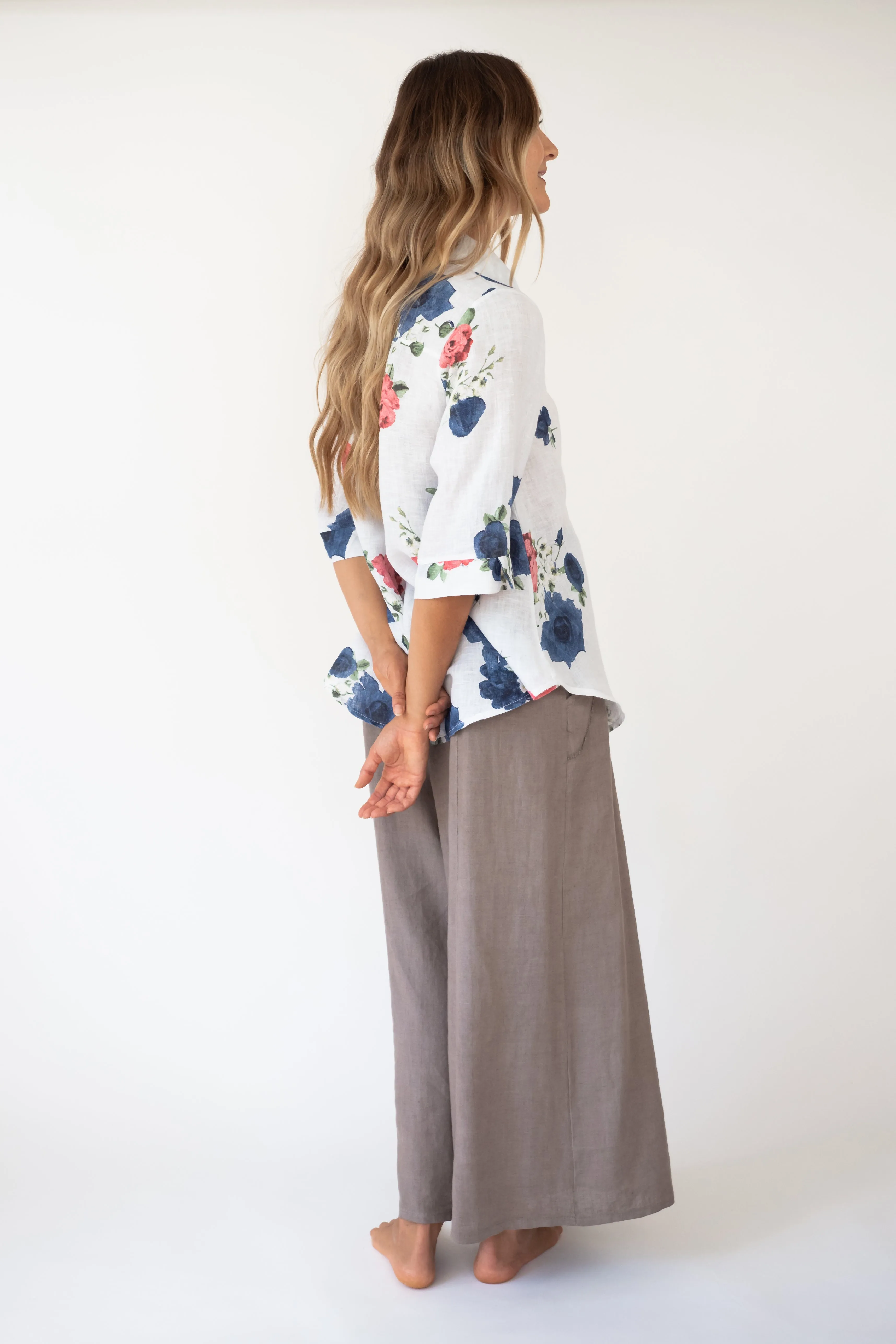 the Pua Nani  linen shirt