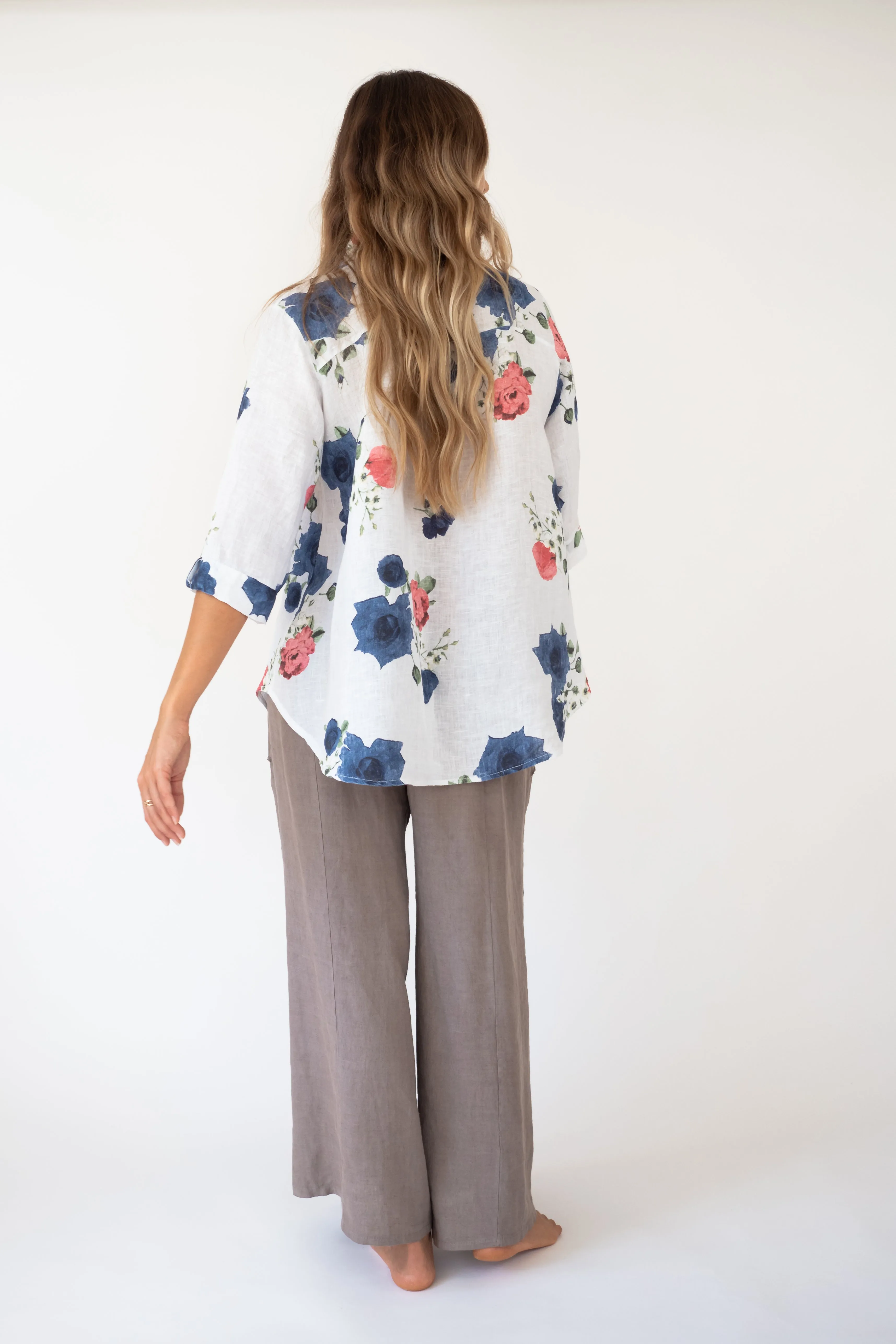 the Pua Nani  linen shirt