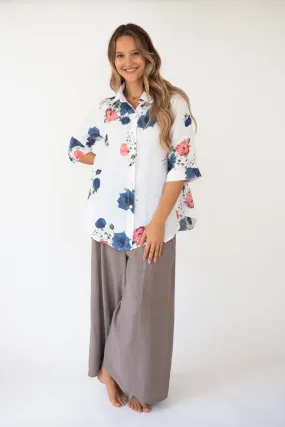 the Pua Nani  linen shirt