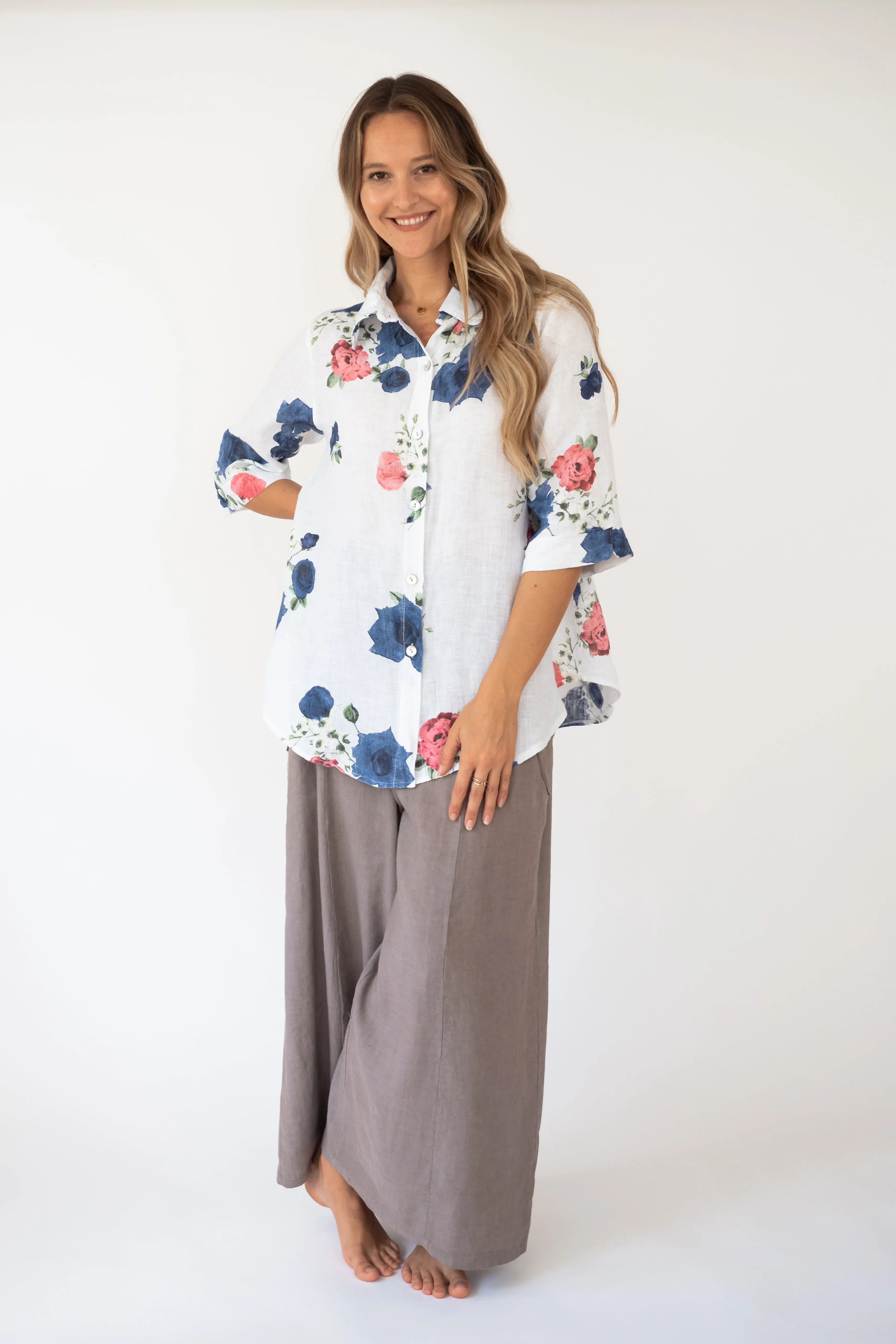 the Pua Nani  linen shirt