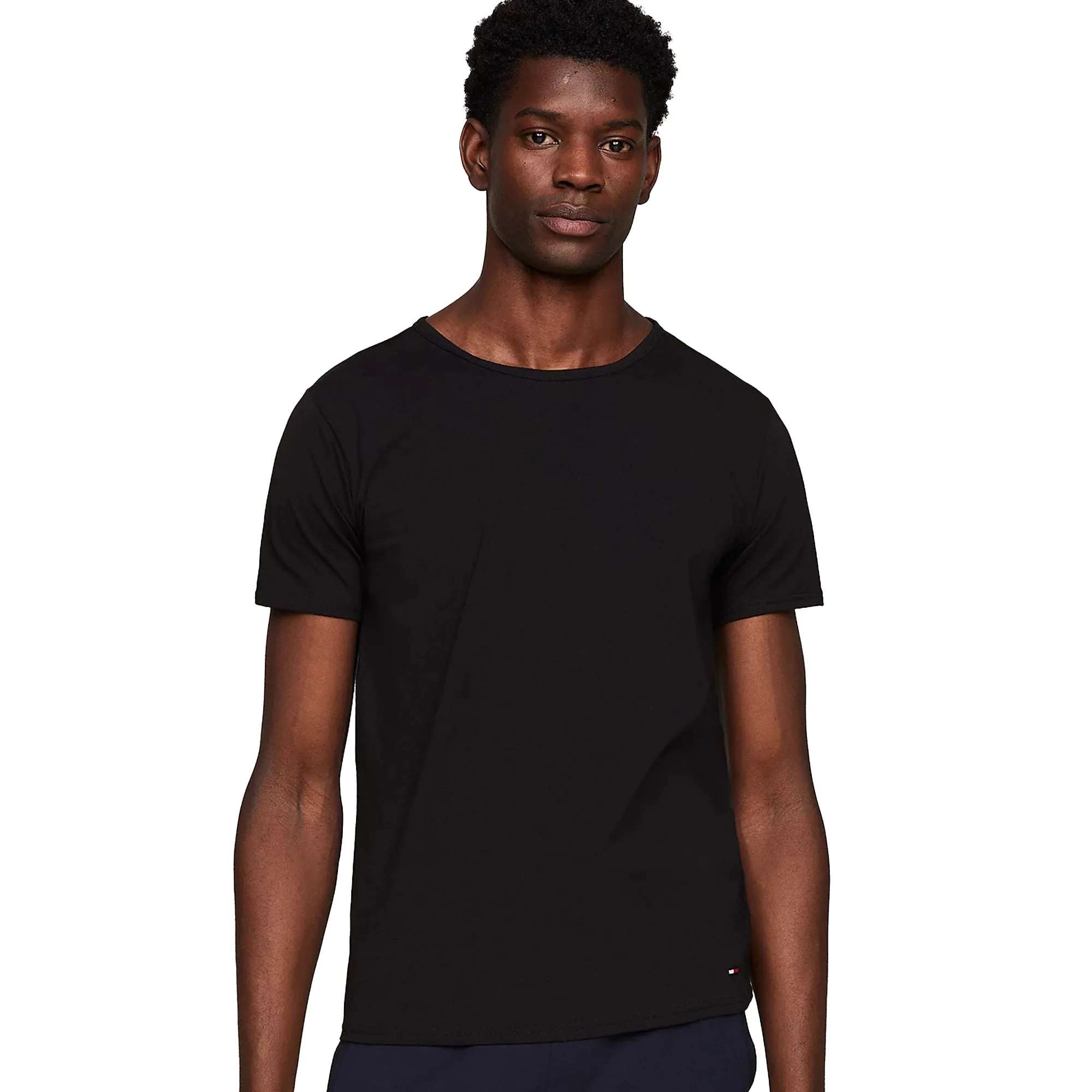 Tommy Hilfiger 3 Pack Premium Essential Stretch T-Shirts Black/White/Grey Heather