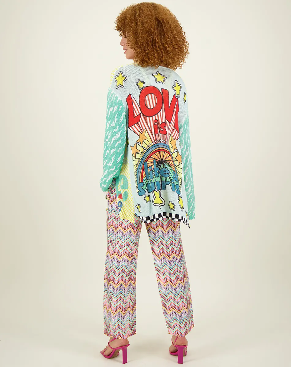 Victoria Love Linen Printed Cardigan