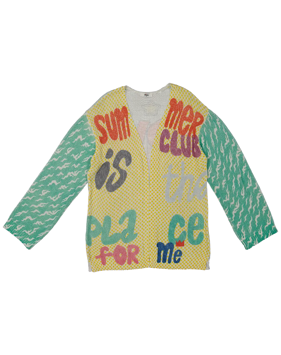Victoria Love Linen Printed Cardigan