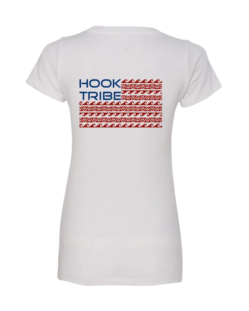 Women's Hook Tribe Nation V-Neck Tee