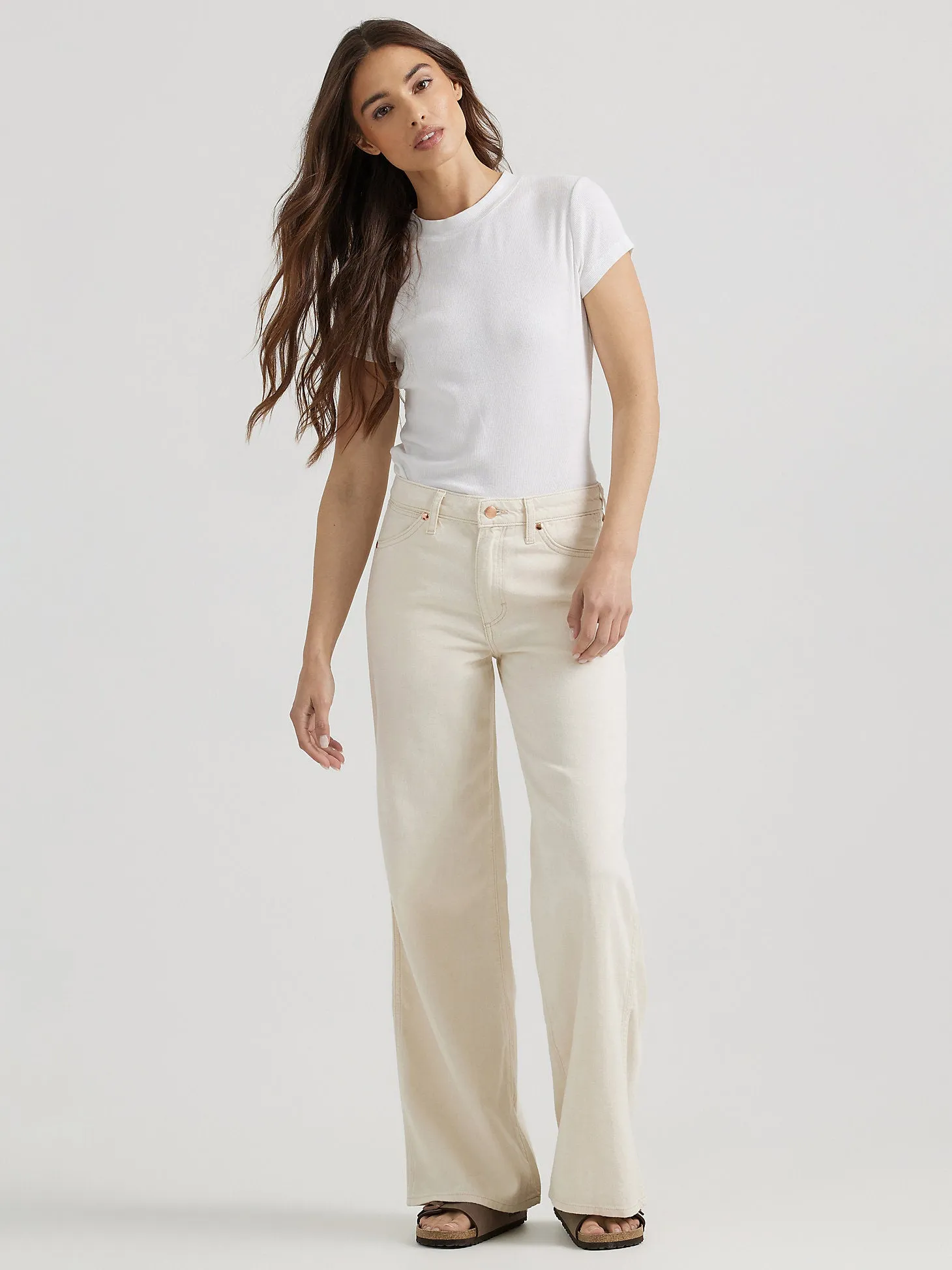 Worldwide Wide Leg Jeans - Natural