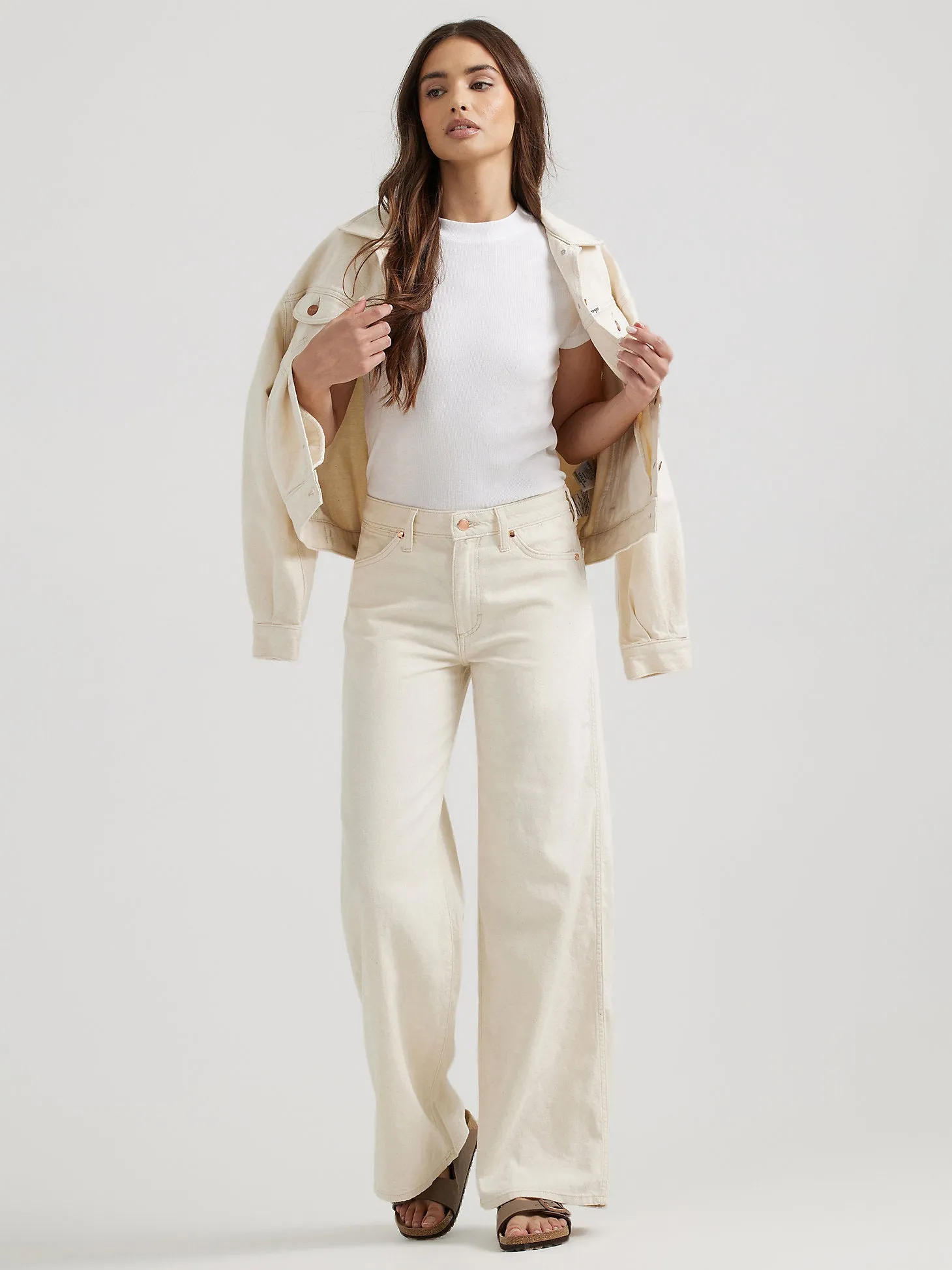 Worldwide Wide Leg Jeans - Natural